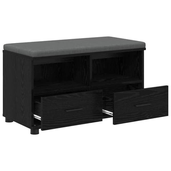 Maison Exclusive - Entréebænk Sort Eg 80 x 38 x 46 cm