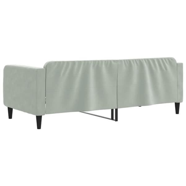 Maison Exclusive - Sängsoffa utan madrass ljusgrå 90x200 cm sammet