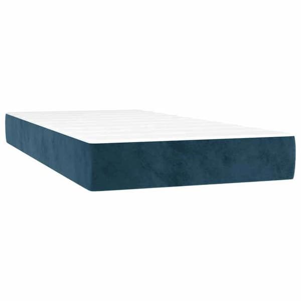 Maison Exclusive - Sängslatsmadrass LED Mörkblå 90x190cm Sammet