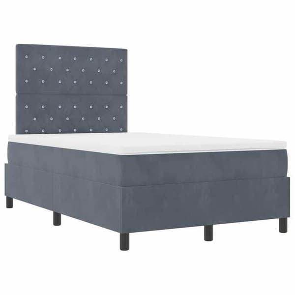 Maison Exclusive - Jousipatja tummanharmaalla 120 x 190 cm sametilla Mörkgrå