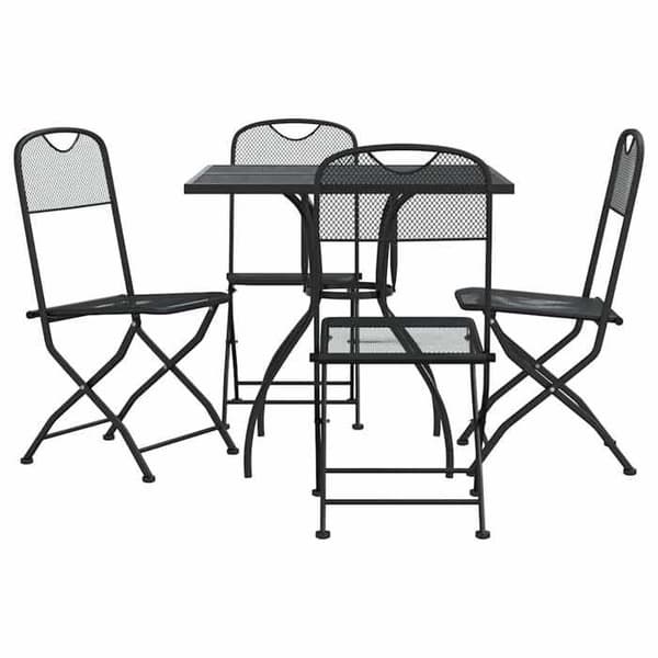 Maison Exclusive - Trädgårdsset 5 delar antracit metall nät