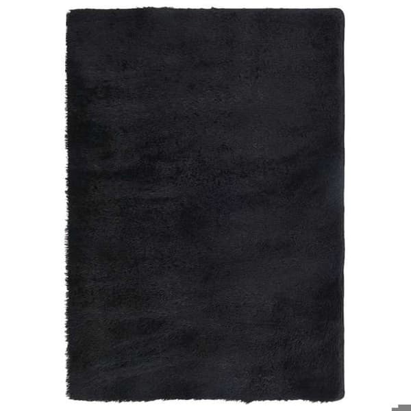 Tæppe - EKSKLUSIVT HUS - NAVARRA - 120x170 cm - Polyester - Antiskrid shaggy Svart