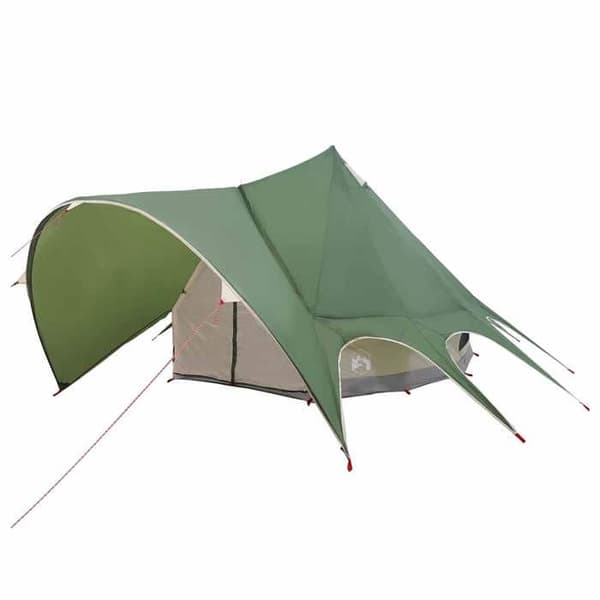 Maison Exclusive - Teepee-teltta 5 hengelle, vihreä ja harmaa