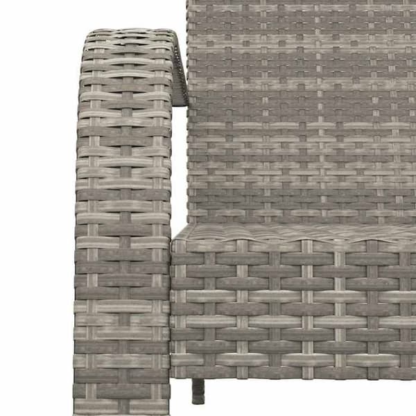 Maison Exclusive - Adirondack trädgårdsstol Grå flätad resin Grå