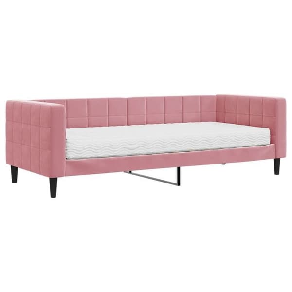 Maison Exclusive - Dagbädd med rosa madrass 80x200 cm sammet