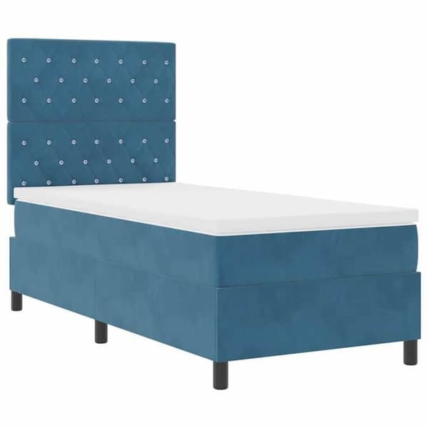 Maison Exclusive - Jousipatja tummansinisellä vuodevaatteella 90 x 200 cm Sametti