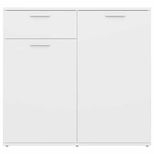 Maison Exclusive - Hvidt buffet 80x36x75 cm i ingeniørtræ Vit