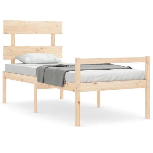 Seng 1 plads - Eksklusiv Hus - Massiv træ - 90x200 cm - Siddehøjde 45 cm