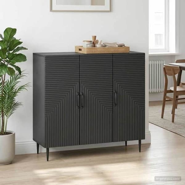 Maison Exclusive - Buffet Sort 89 x 34,5 x 80 cm Ingeniørtræ
