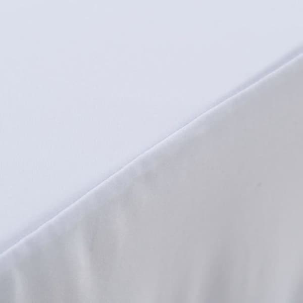 Maison Exclusive - Elastiska bordsdukar med kjol 2 st 120x60,5x74cm Vit Vit