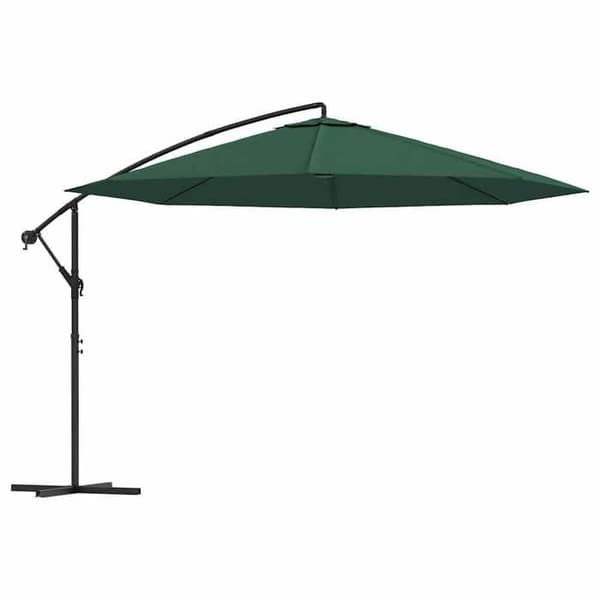 Maison Exclusive - Haveparasol i udhæng 3,5 m grøn