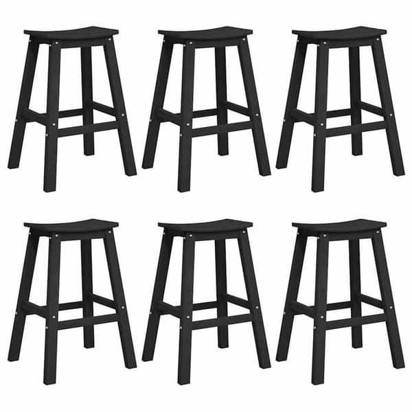 Maison Exclusive - Havebar sæt 6 pc Sort HDPE Svart