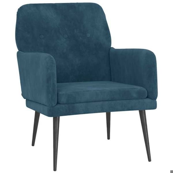 Maison Exclusive - Blå Fåtölj 62x79x79 cm Sammet Blå