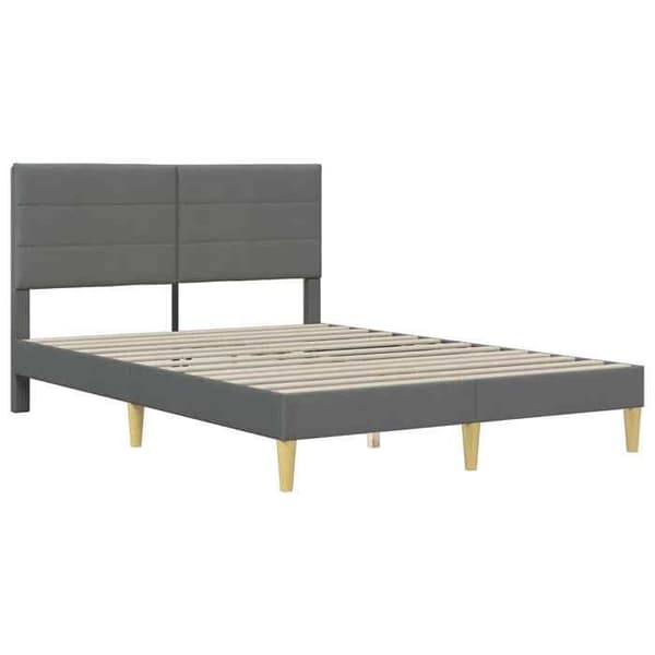 Maison Exclusive - Sängram med madrass Mörkgrå 120 x 190 cm Polyester