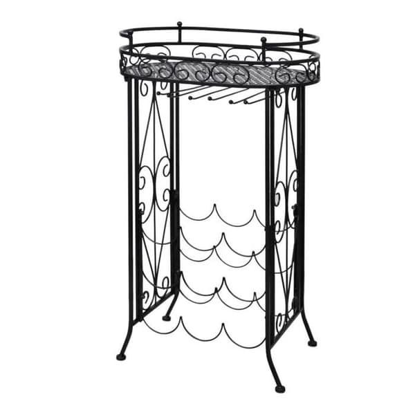 Maison Exclusive - Flaskeholder med glasholder til 9 flasker Metal
