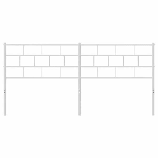 Maison Exclusive - Erstatnings hovedgærde metal hvid 200 cm Vit