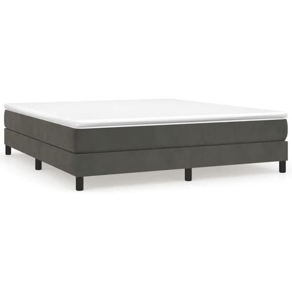 Maison Exclusive - Sängram med mörkgrå lameller 160x200 cm sammet mörkgrå