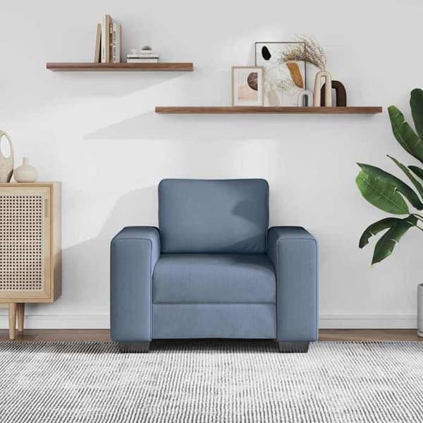 Maison Exclusive - Blå sofa stol 100x77x82 cm i fløjl