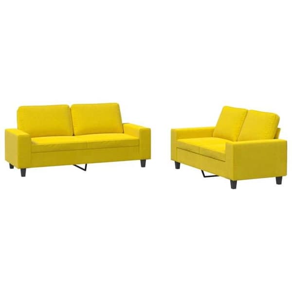 Maison Exclusive - Sæt af 2 sofaer lys gul stof