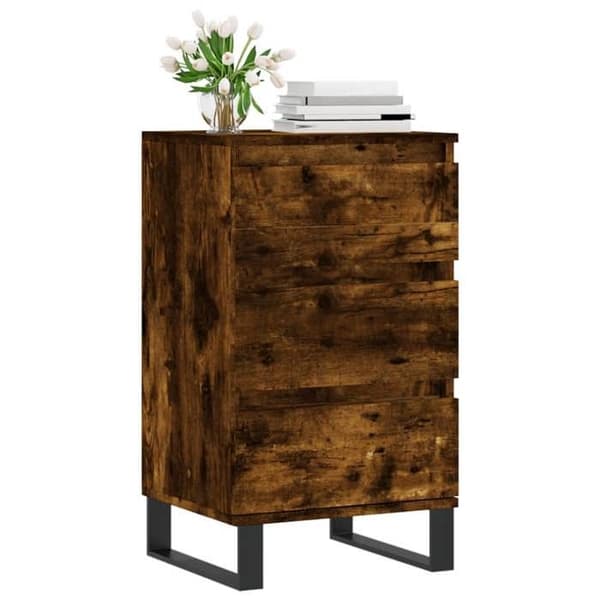 Maison Exclusive - Buffé i rökig ek 40x35x70 cm ingenjörsträ Rökt ek