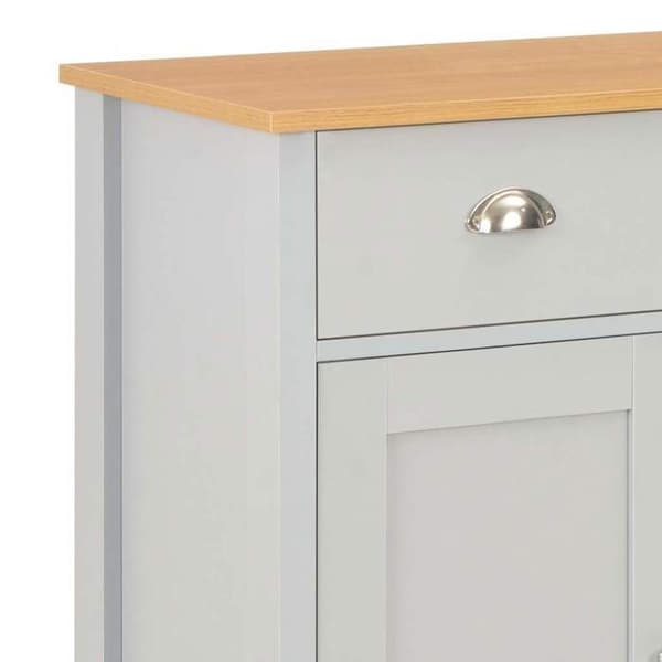 Maison Exclusive - Buffé Grå 79x35x81 cm grå och naturlig träfärg