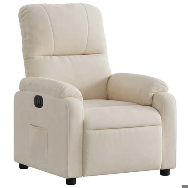 Maison Exclusive - Elektrisk lutbar fåtölj beige mikrofiber