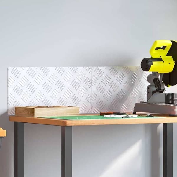 Maison Exclusive - Nez de marche 2 stk 50 x 25 cm Sølv Aluminium Rektangulær Silver
