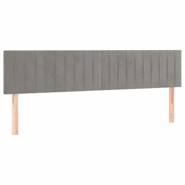 Maison Exclusive - Ljust grå sänggavel 200x5x78/88 cm Sammet