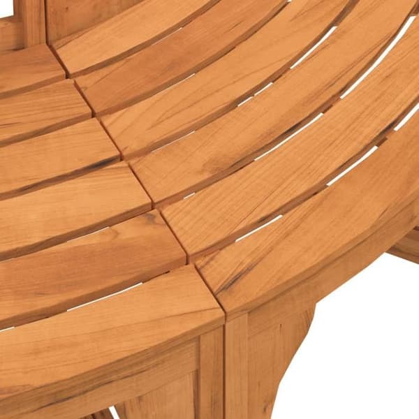 Maison Exclusive - Rund trädbänk Ø208 cm i massiv eukalyptus