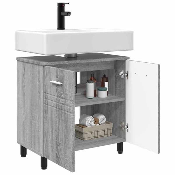 Maison Exclusive - Sonoma grå badrumsvanitet enhet 60 x 35 x 60 cm