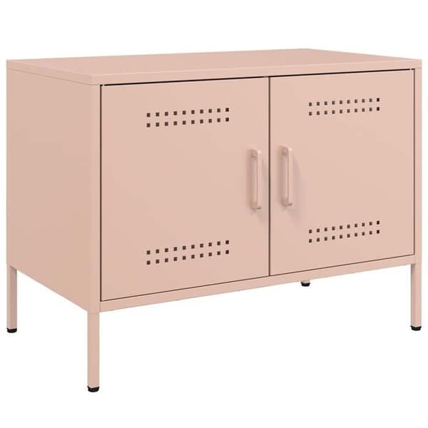 TV-møbel - MAISON EXCLUSIVE - 2 dele - Stål - Rosa - Industriel Ros
