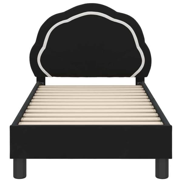 Børneseng - MAISON EXCLUSIVE - Maison Exclusive - Sort - 70 x 140 cm - Integreret hovedgærde Svart