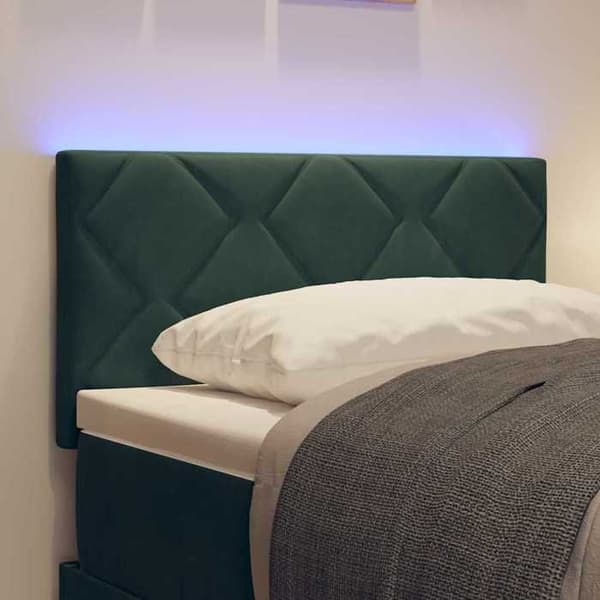 Maison Exclusive - LED-päätyvihreä 80 cm Sametti Mörkgrön