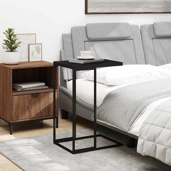 Maison Exclusive - Sort sidebord 40x30x59 cm Ingeniørtræ Svart