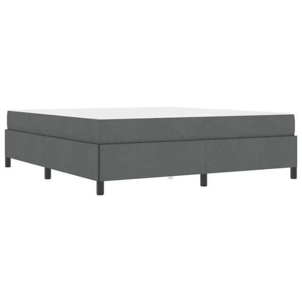 Maison Exclusive - Tummanharmaa jousipatja 180 x 200 cm kangas Mörkgrå