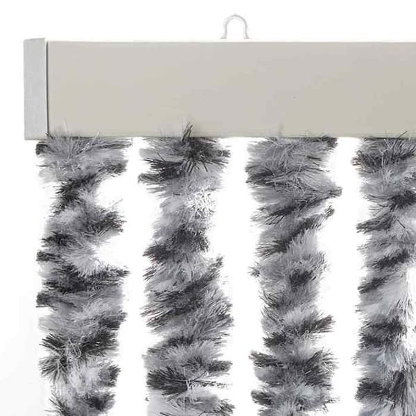 Maison Exclusive - Harmaa ja musta-valkoinen hyttysverkko 90x200 cm chenille