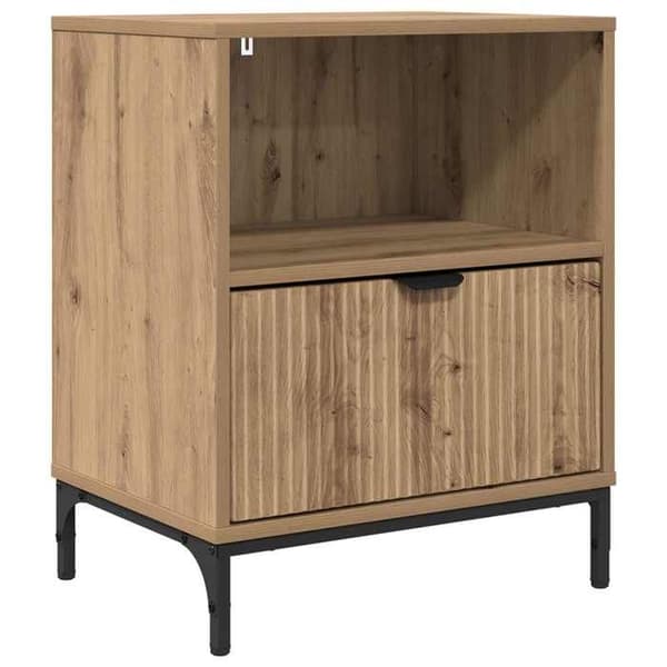 Maison Exclusive - Håndlavet natbord i egetræ 49 x 36 x 61 cm
