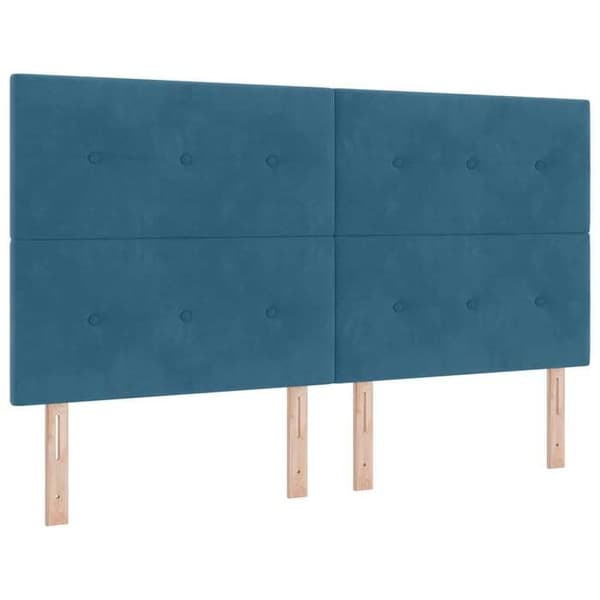 Maison Exclusive - Mörkblå sänggavel 180 cm Sammet