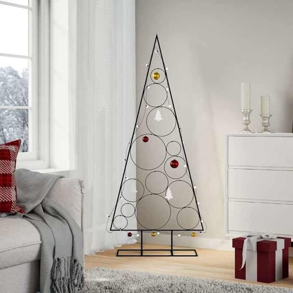 Maison Exclusive - Metal juletræ til dekoration sort 150 cm