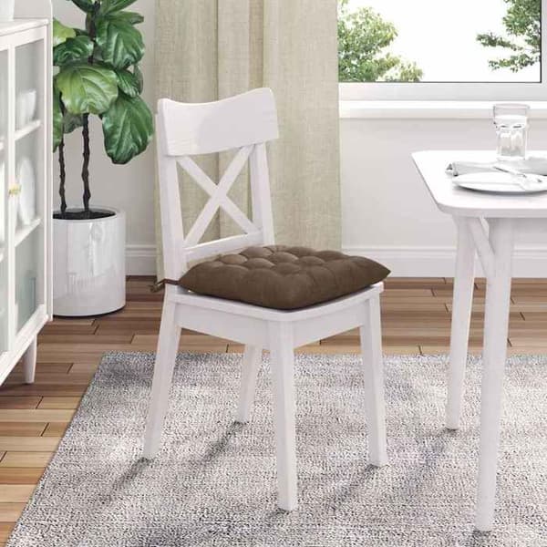 Maison Exclusive - Sittkuddar 4 st Tyg Brun 40 x 40 x 6 cm brun
