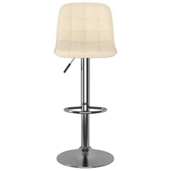 Barstolar - Kräm - Set med 2 - Tyg - Justerbar i höjdled - Modern stil Grädde