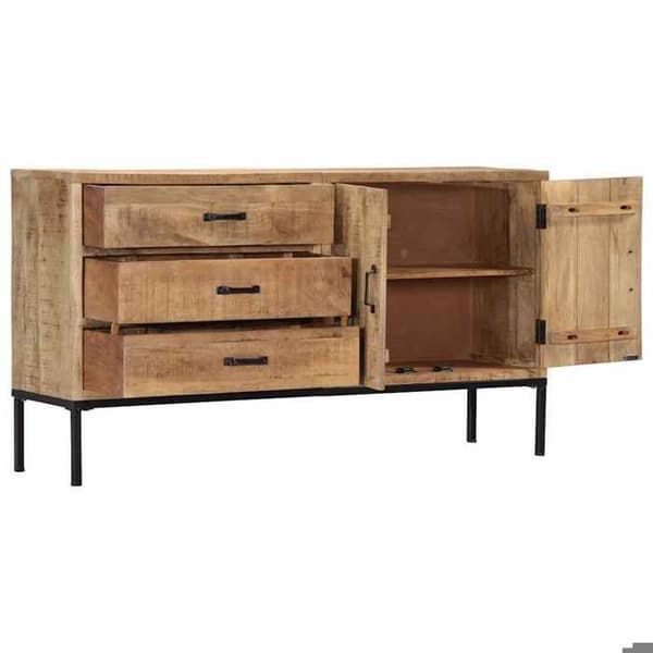 Maison Exclusive - Buffé 140x35x75 cm Massivt mangoträd