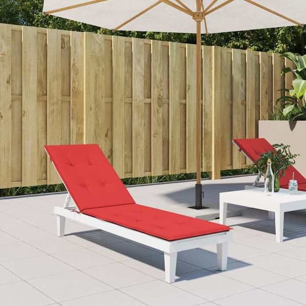 Maison Exclusive - Punainen terassituolin tyyny (75+105)x50x4 cm