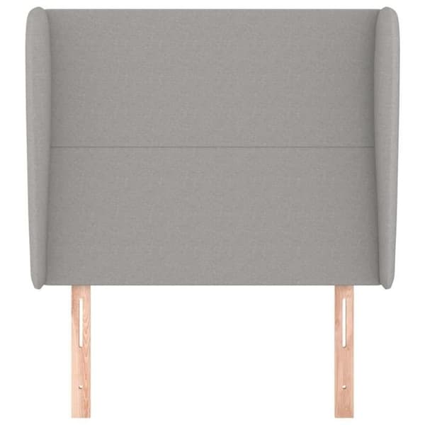 Maison Exclusive - Päätylevy korvilla Vaaleanharmaa 93x23x118/128 cm Kangas Ljusgrått