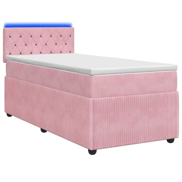 Maison Exclusive - Boxspring säng med madrass Rose 90 x 200 cm Sammet