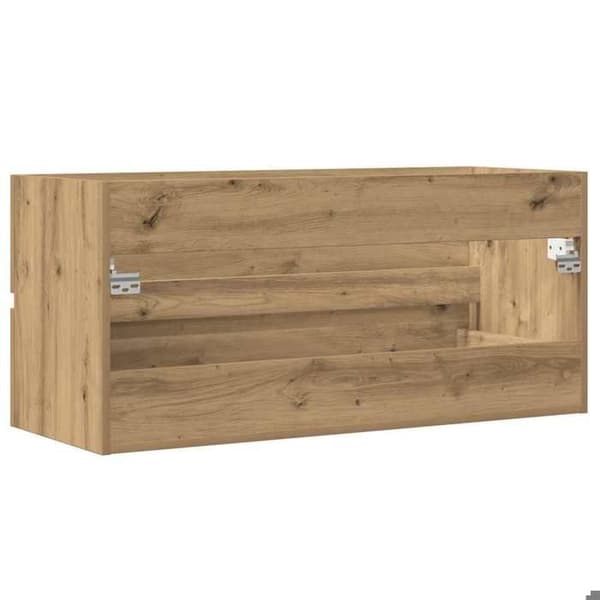Maison Exclusive - Vaskeskab i håndlavet egetræ 100x38,5x45 cm i ingeniørtræ
