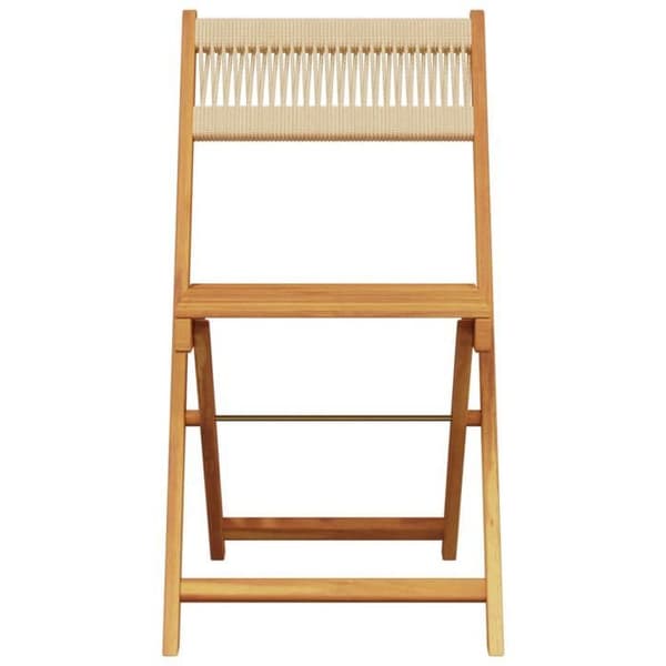 Maison Exclusive - Fällbara stolar 8 delar Beige Massivt Akaciaträ beige