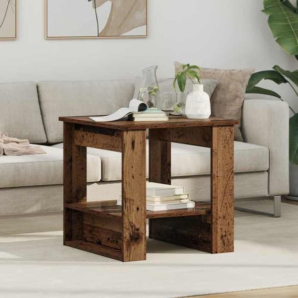 Bord - EKSKLUSIV HUS - Gammel træ - Ingeniørtræ - Rektangulær 51x50x50 cm - Brun