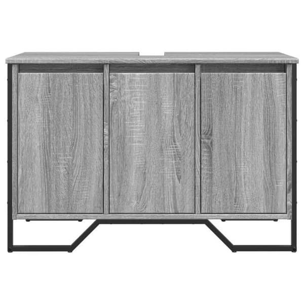 Maison Exclusive - Badeværelsesvaskeskab Sonoma grå 91x35x60 cm