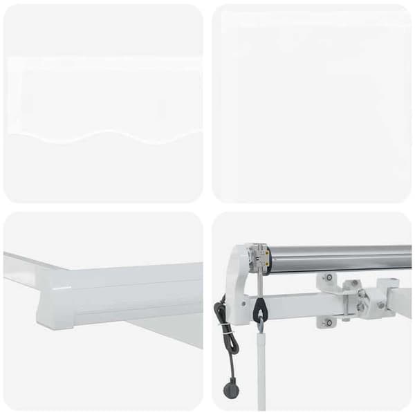 Maison Exclusive - Elektrisk markis 4 x 3 m Vit 100 % polyester Vit